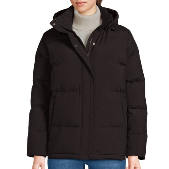Land's End down coat 600 fill brown puffer jacket w hood, women's 2x xxl new nwt - Picture 2 of 4